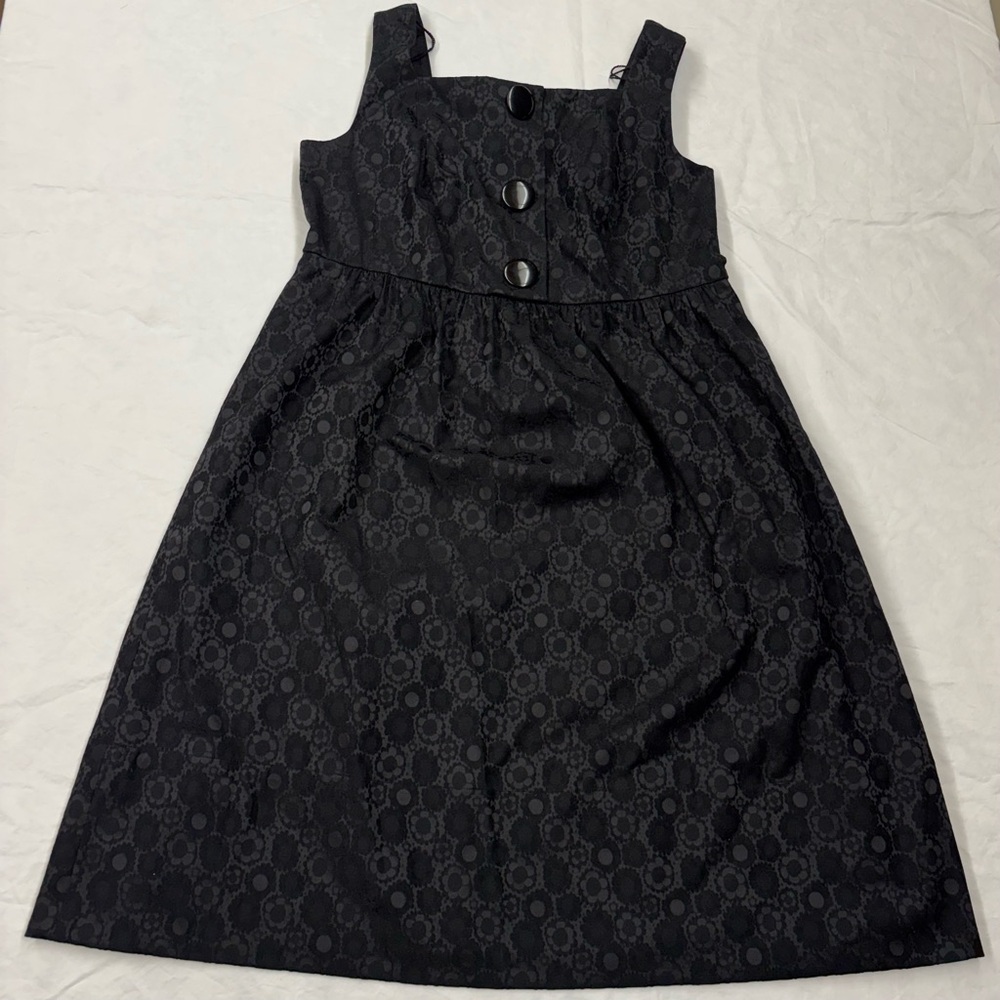 Womens Donna Morgan Little Black Floral Tank Dress Size 12‎ VGUC